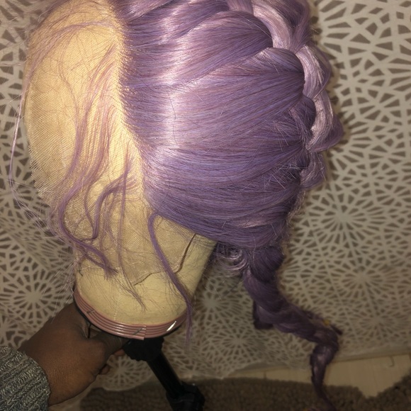 💫Kardashian PURPLE 24” DUTCH BRAID LACE FRONT WIG
